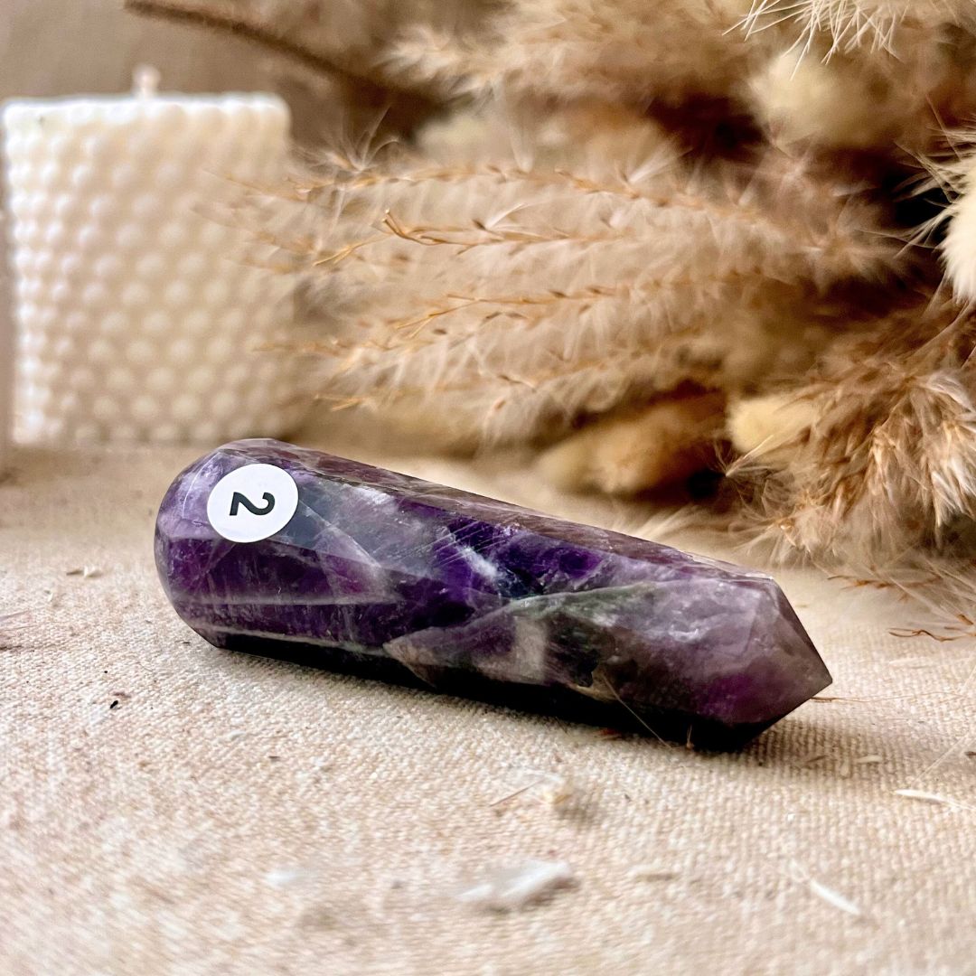 pointes en améthyste chevrons dans votre boutique de lithothérapie en ligne mineralissime