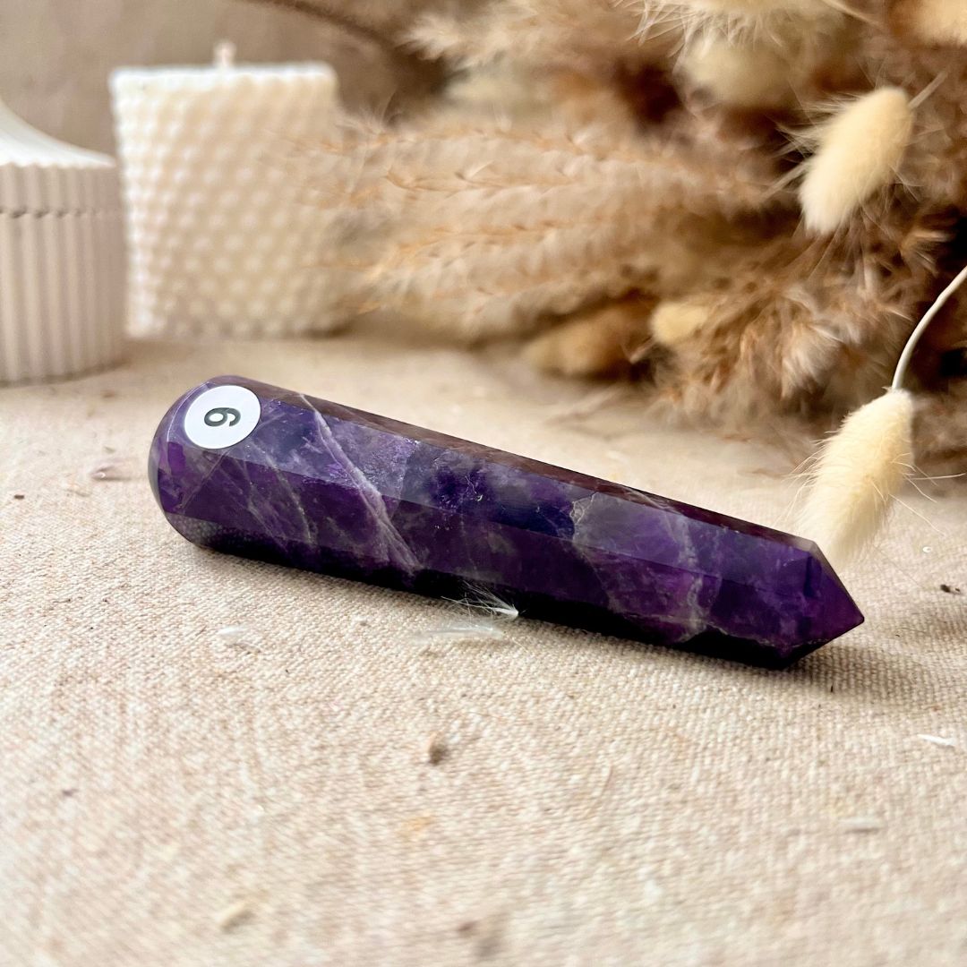 pointes en améthyste chevrons dans votre boutique de lithothérapie en ligne mineralissime