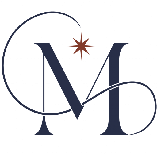 Logo minéralissime en forme de M avec une étoile rouge dessus