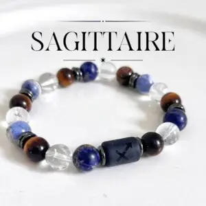 bracelet verseau homme en pierres naturelles 8mm de oeil de tigre cristal de roche et sodalite fait main en france