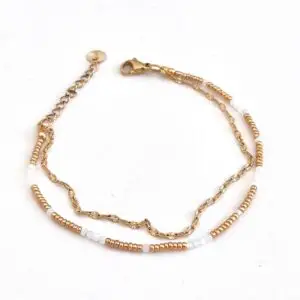 bracelet pierre de lune. bracelet pierres naturelles fait main en france. Bracelet énergétique vendu par minéralissime