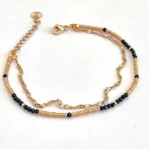 bracelet onyx pierres naturelles