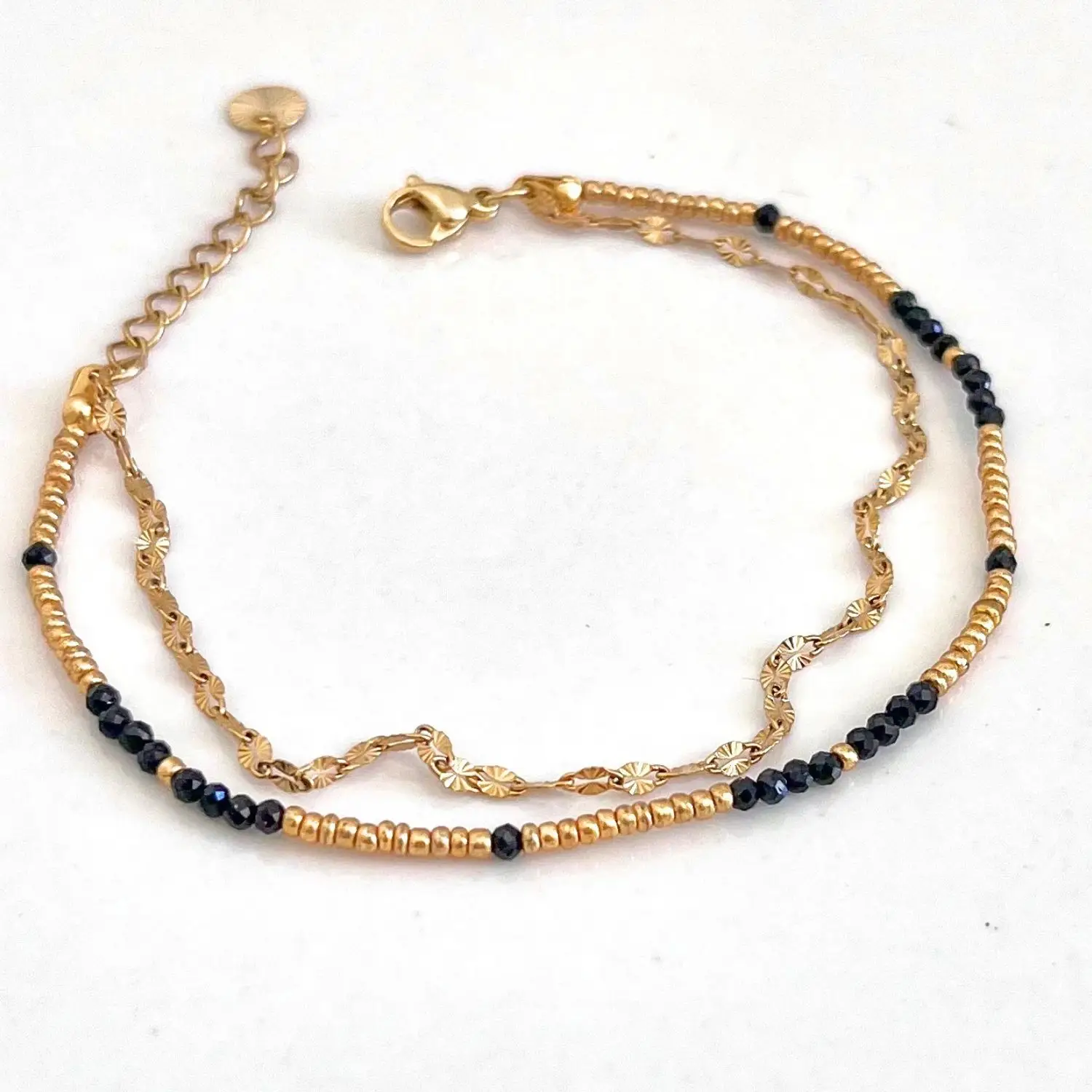 bracelet onyx pierres naturelles