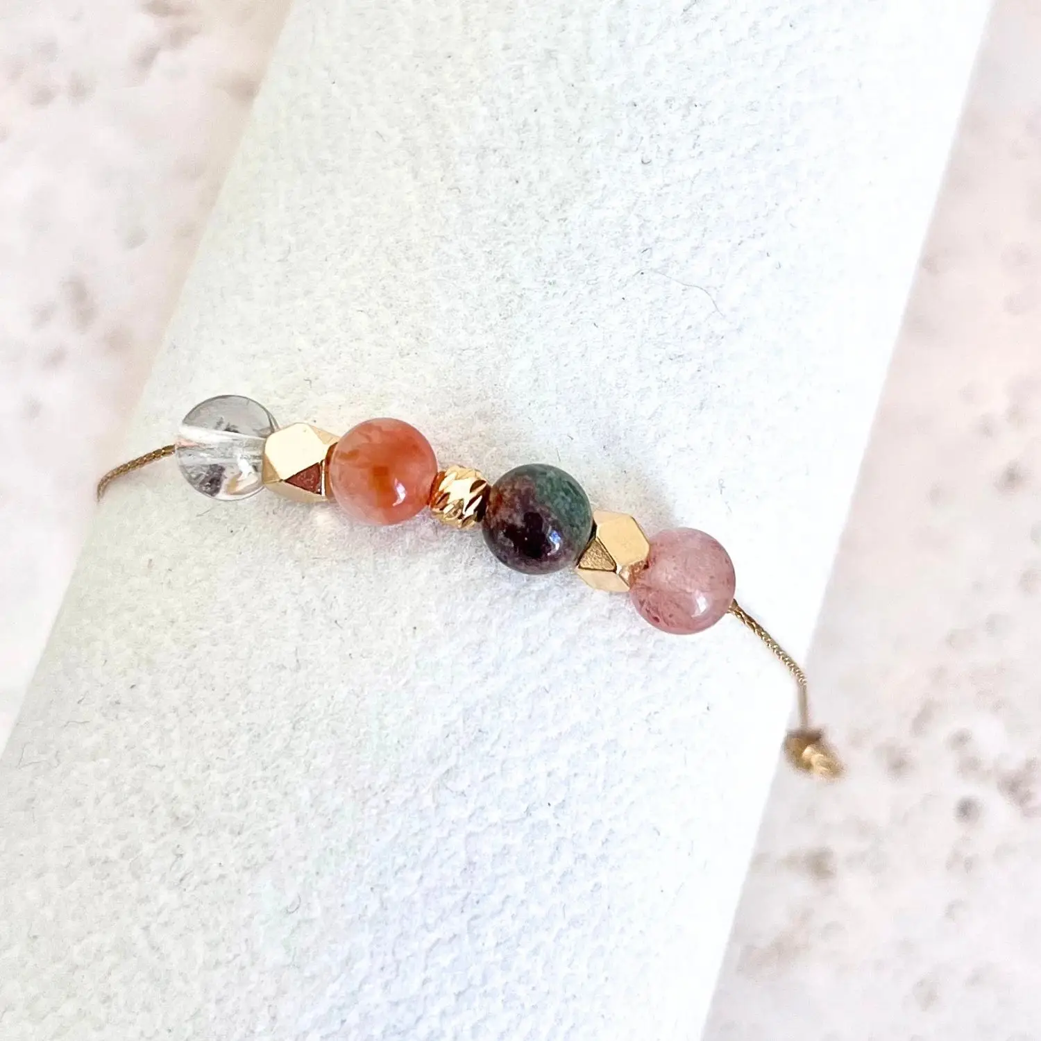 bracelet grenat cristal de roche pierres naturelles