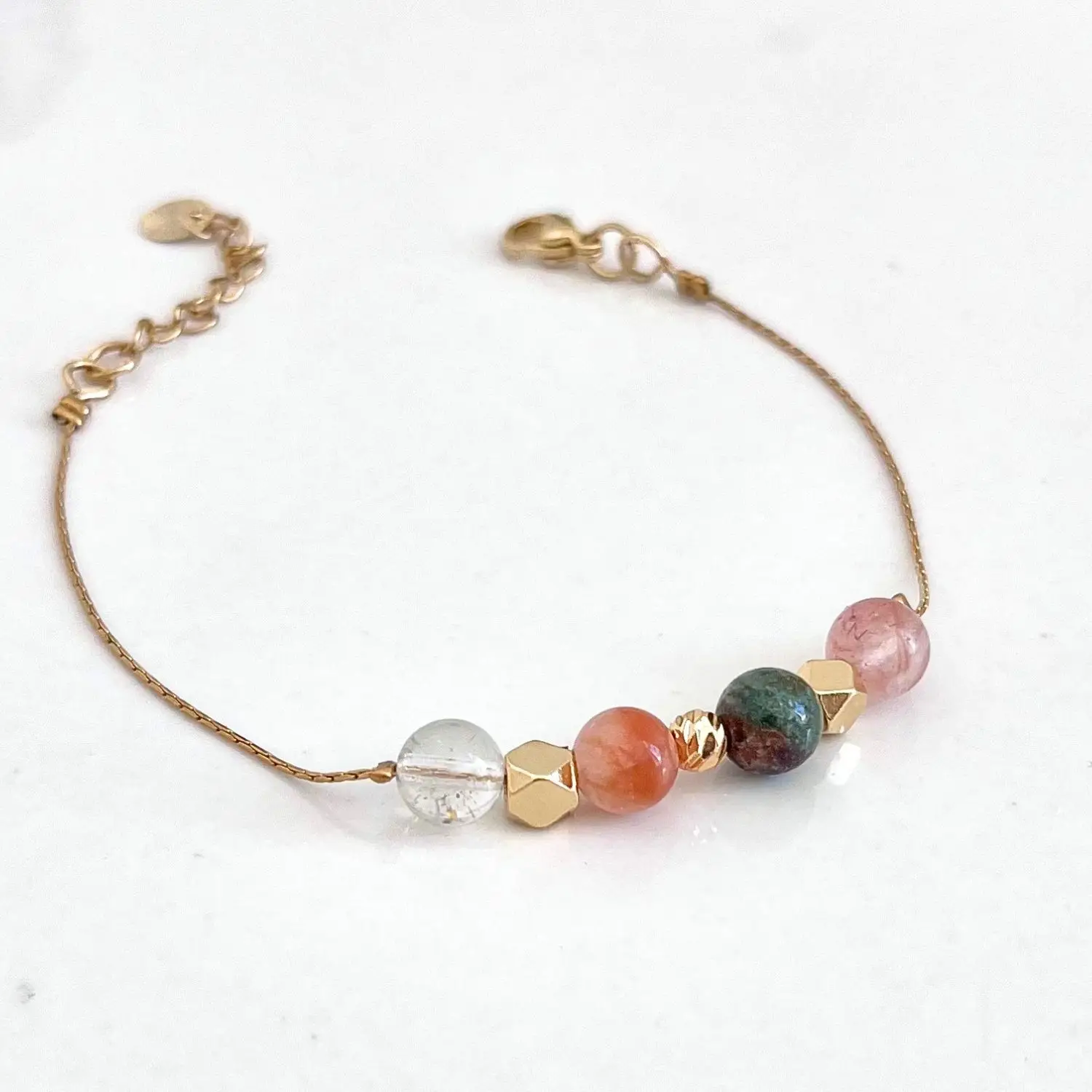 bracelet grenat cristal de roche pierres naturelles