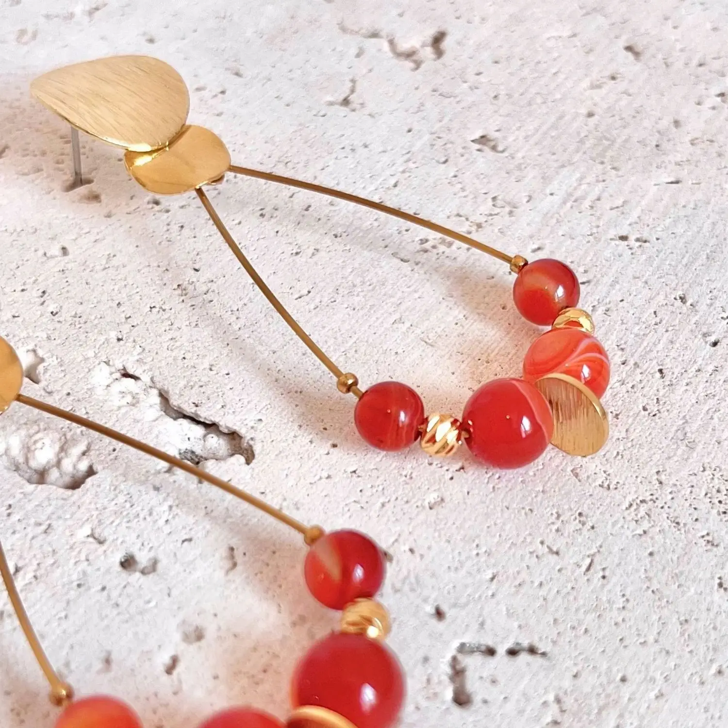 oucles d'oreilles labradorite pierres naturelles