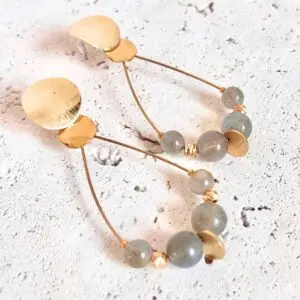 boucles d'oreilles labradorite pierres naturelles