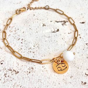bracelet signe astrologique pierres naturelles pierre de lune bracelet cancer signe astro
