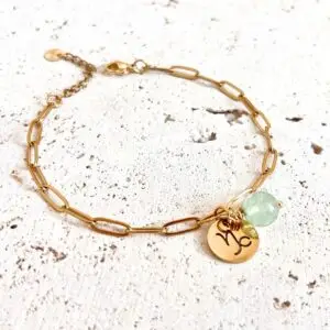 bracelet signe astrologique pierres naturelles fluorite bracelet capricorne signe astro